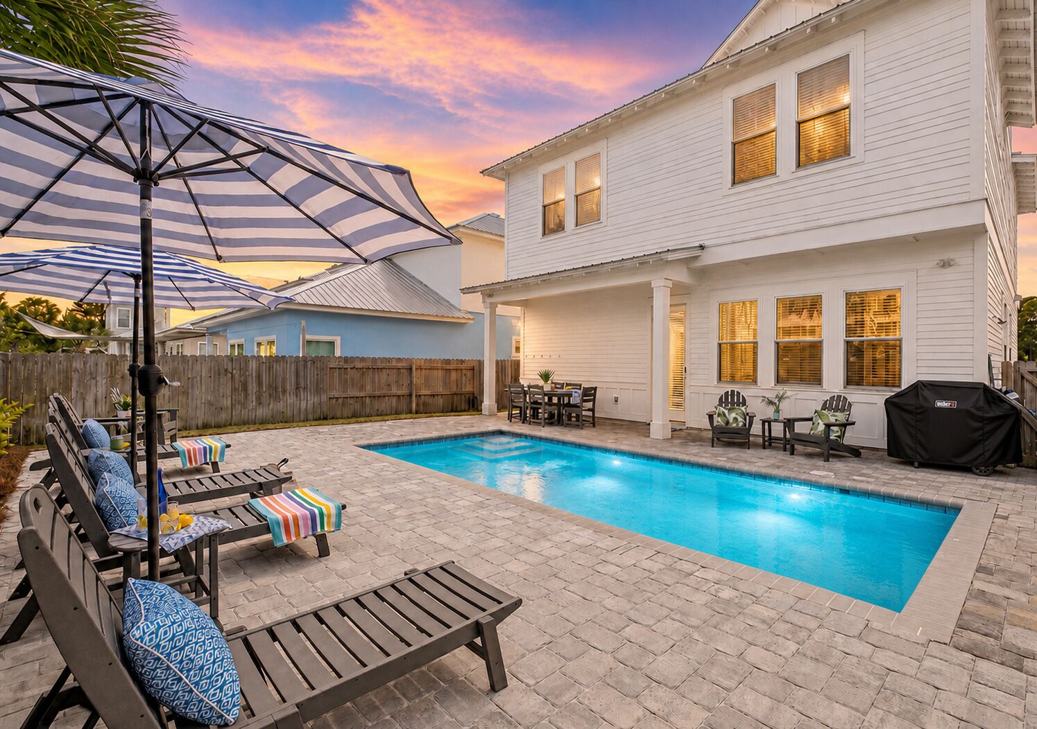 A heated pool
