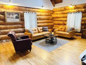 Unclassified image, 2 of 42, button - Cozy Log Cabin with wrap around pouch, take in beautiful views from all angles. (South Bruce Peninsula)