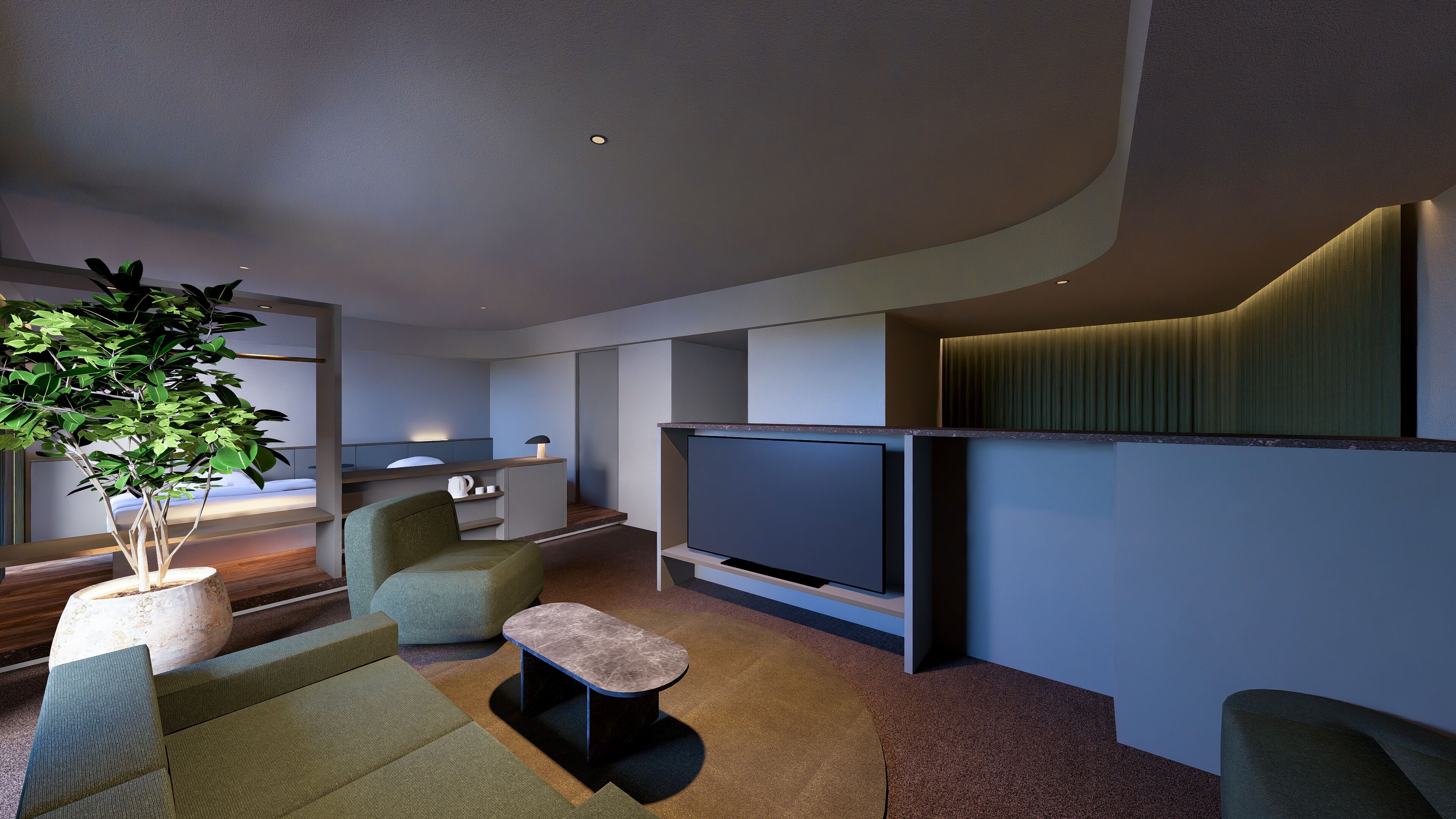 Deluxe-Dreibettzimmer, Nichtraucher | Zimmersafe, Verdunkelungsvorhänge, kostenloses WLAN, Bettwäsche