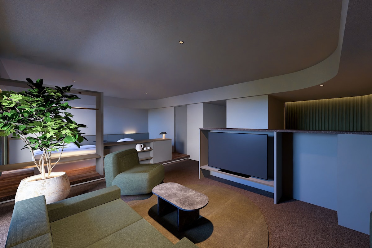 Deluxe-Dreibettzimmer, Nichtraucher | Zimmersafe, Verdunkelungsvorhänge, kostenloses WLAN, Bettwäsche