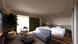 Deluxe-Zweibettzimmer, Nichtraucher | Zimmersafe, Verdunkelungsvorhänge, kostenloses WLAN, Bettwäsche