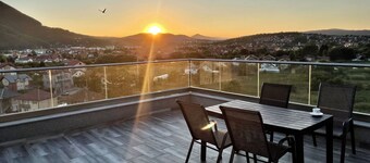 Stunning Panoramic View • Modern 2-Bedroom Apartment with Office • Free Garage Parking • Sarajevo