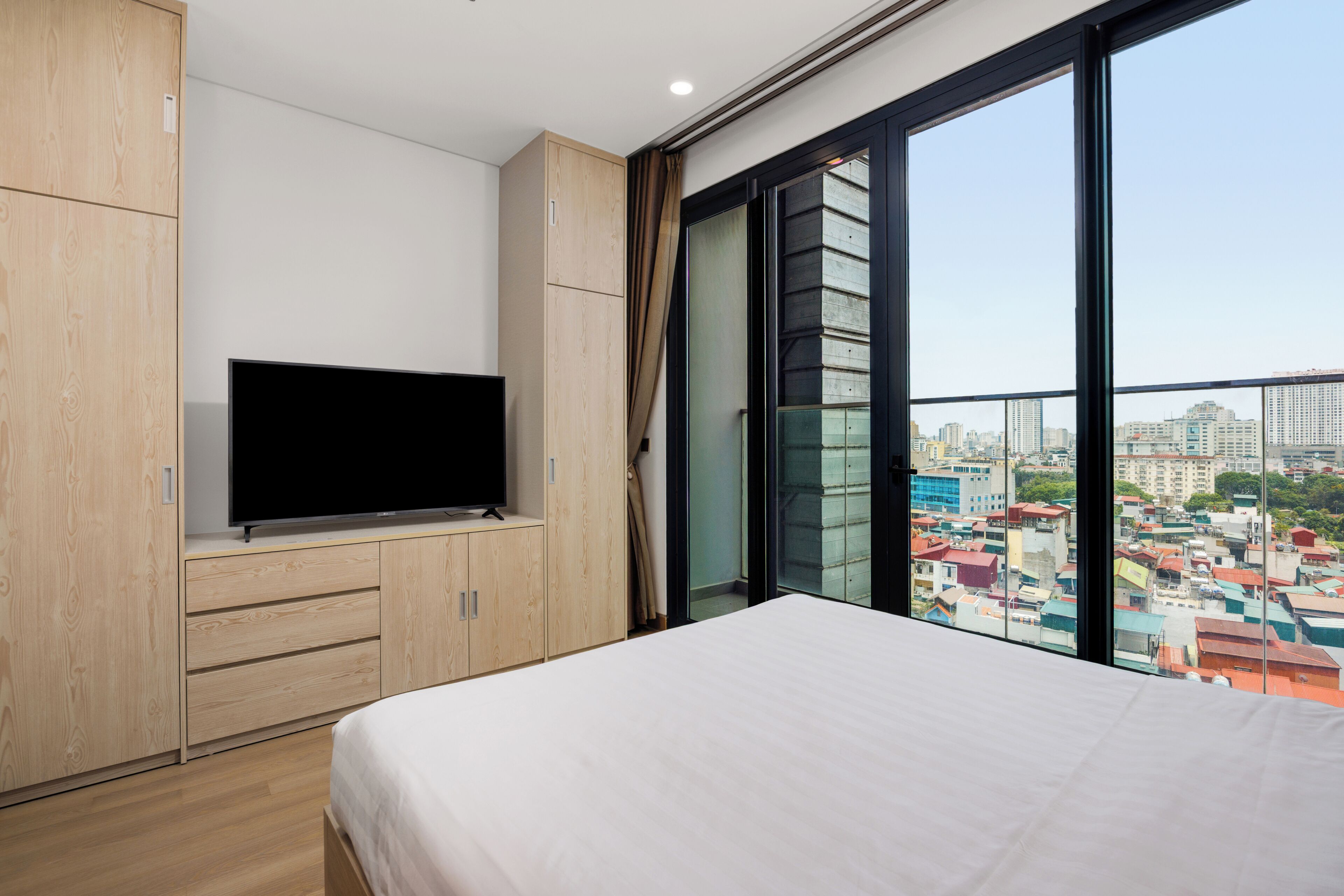 Departamento, 1 cama Queen size, baño privado, vista a la ciudad