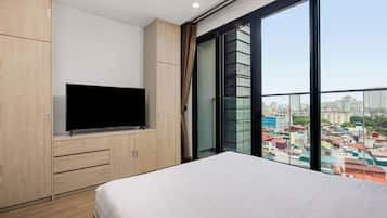 Departamento, 1 cama Queen size, baño privado, vista a la ciudad