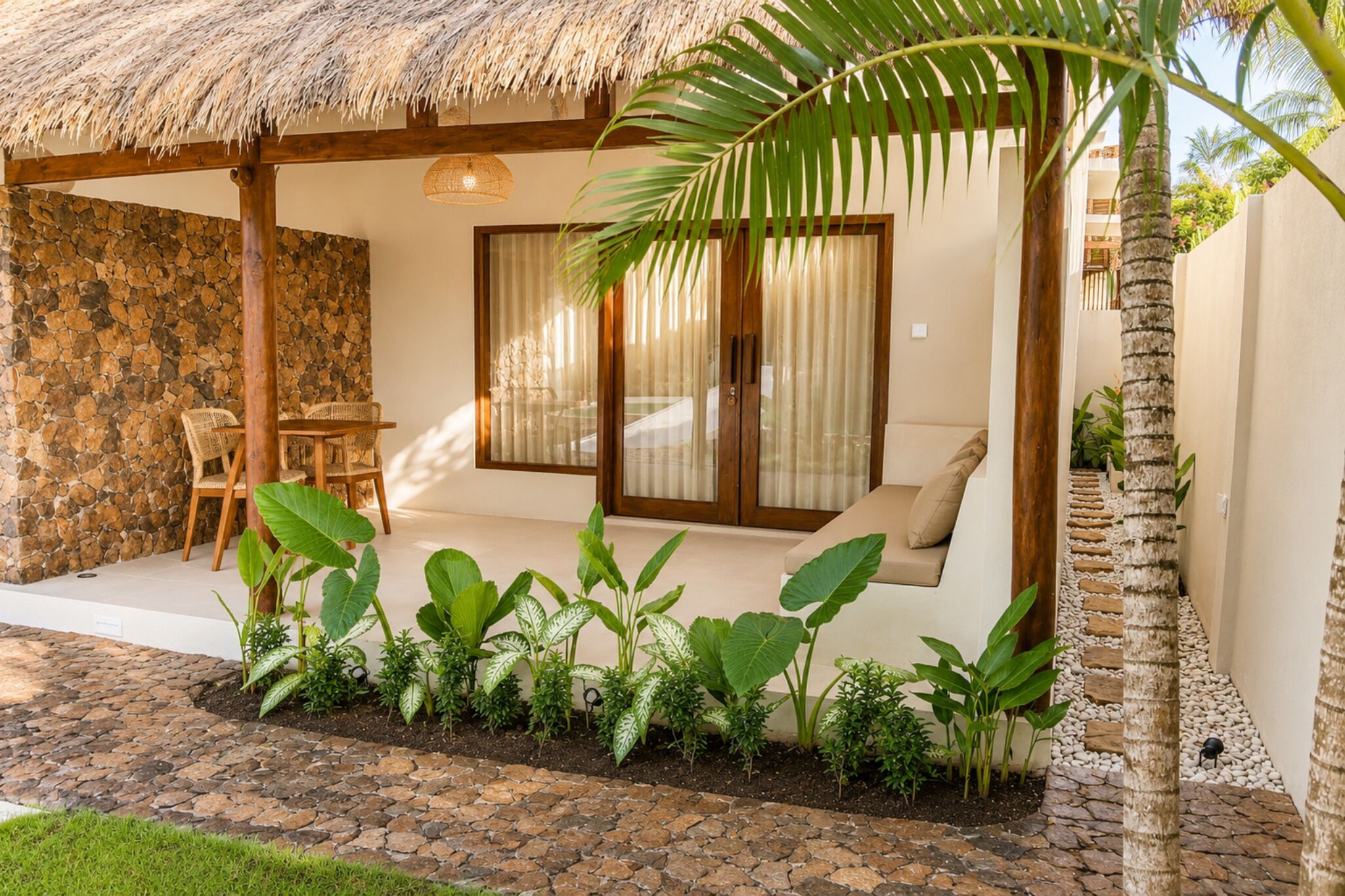 Suite Supérieure, vue piscine | Terrasse/Patio