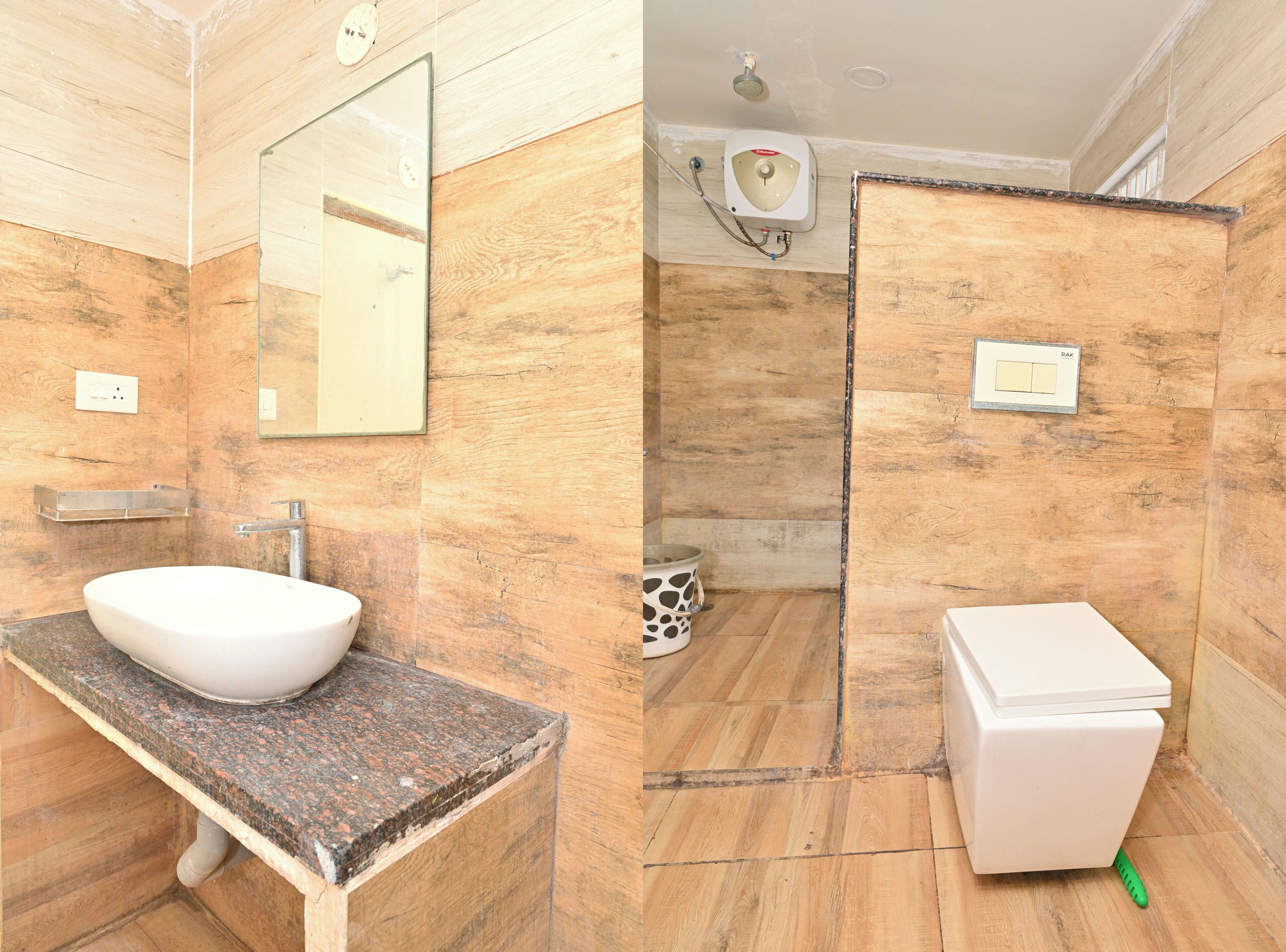 Shower, toilet paper