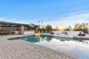 A heated pool