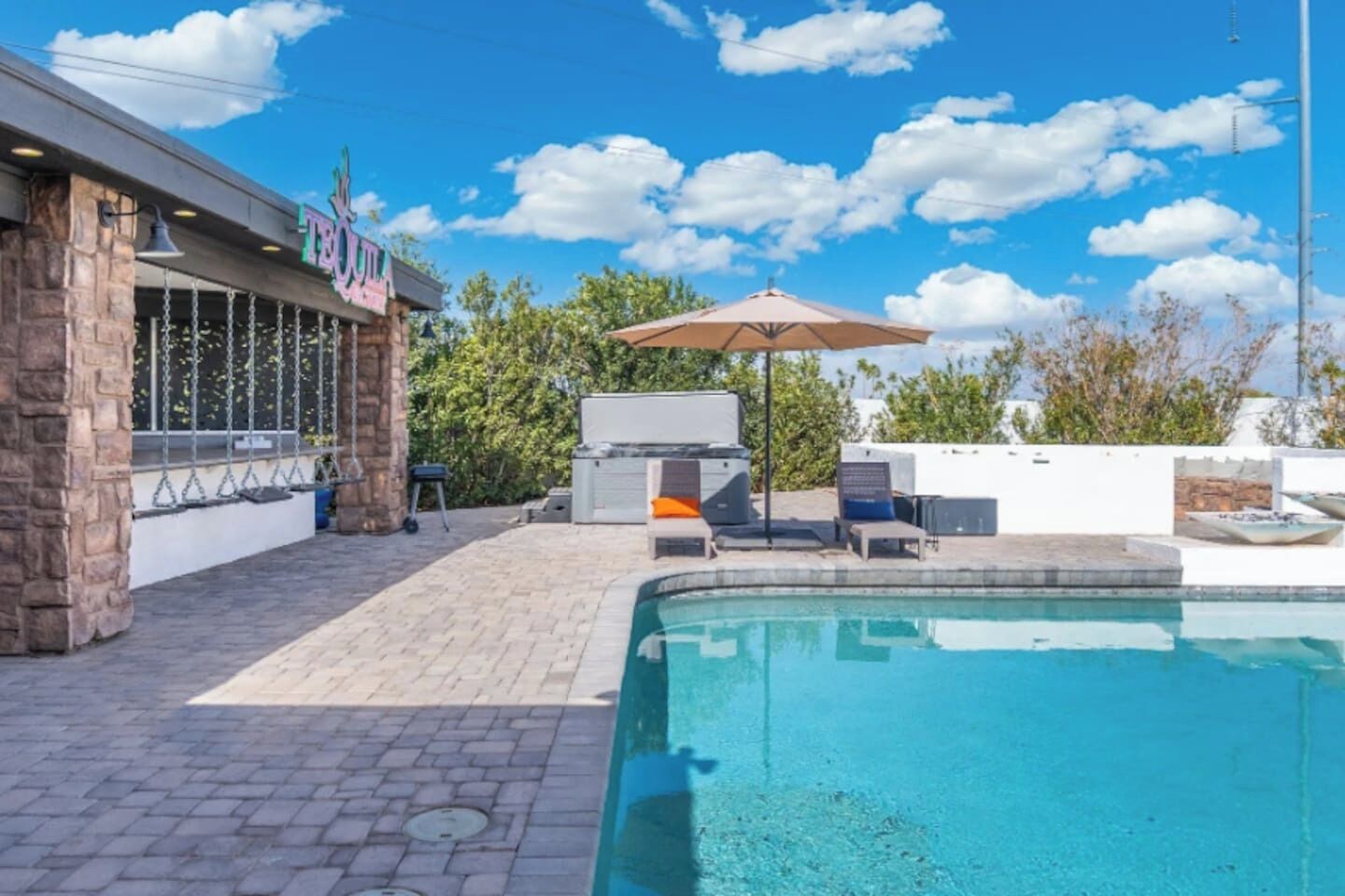 A heated pool