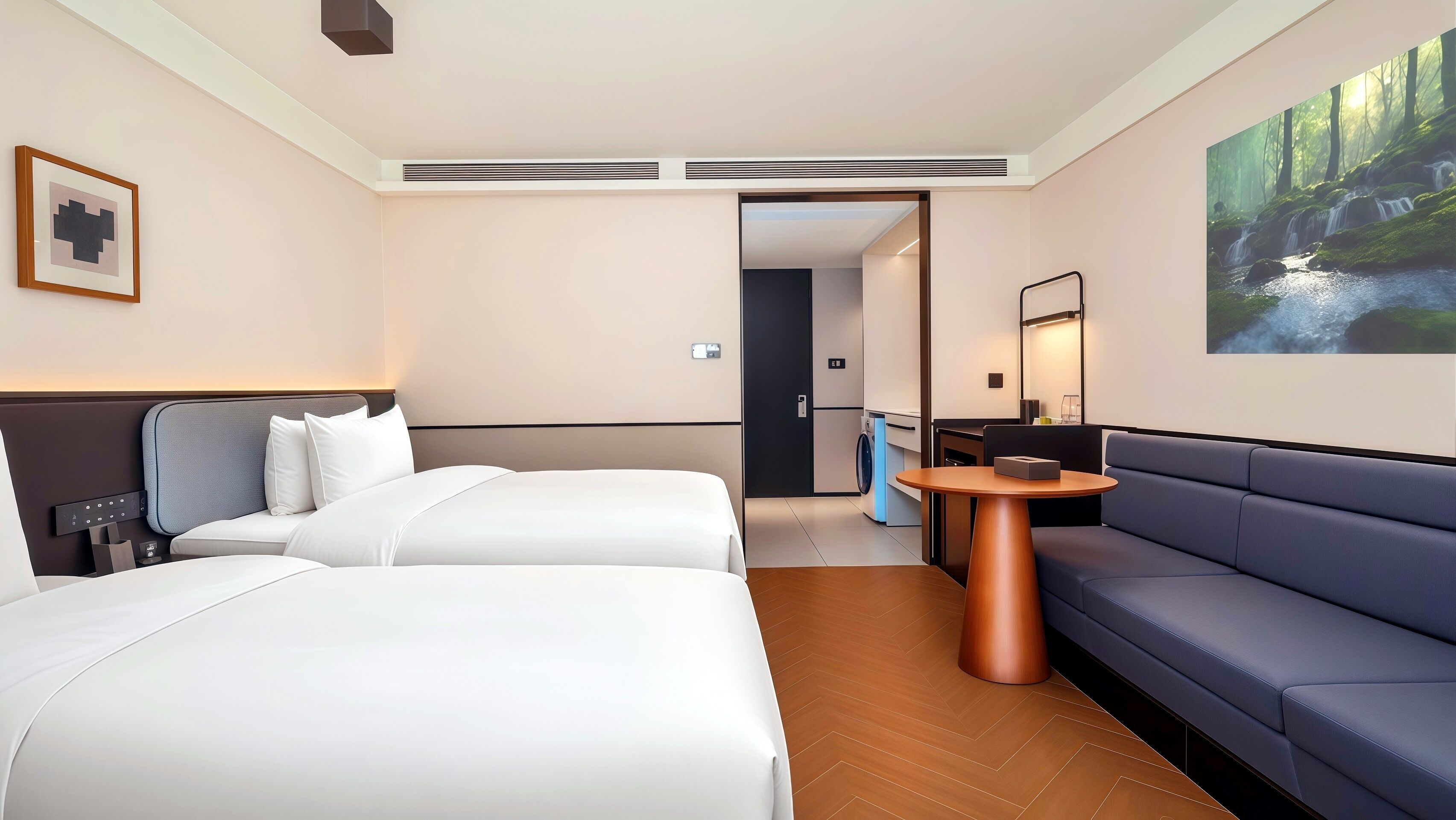 Deluxe Twin Room, City View | Premium bedding, down duvets, memory-foam beds, desk