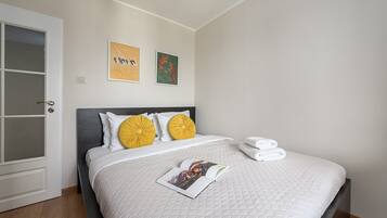 Comfort Apartment, 2 Bedrooms, City View | Premium bedding, blackout curtains, soundproofing, iron/ironing board