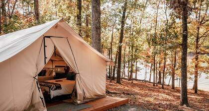 Cozy Safari Tent with Fire Pit & Peaceful Hammocks in Coker, Alabama