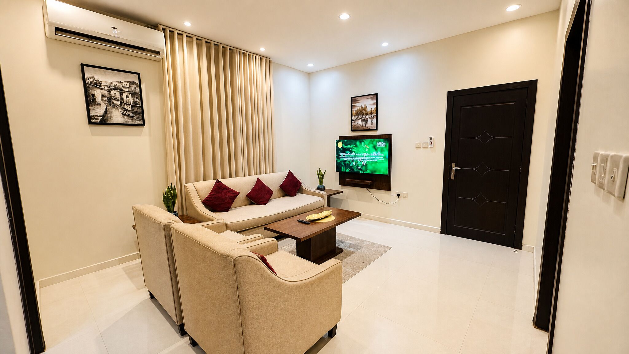 50-inch Smart TV with satellite channels, streaming services