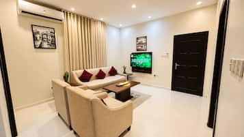 50-inch Smart TV with satellite channels, streaming services