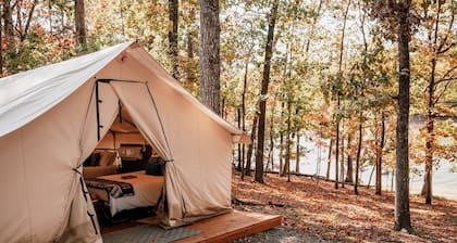Serene Safari Tent with Fire Pit & Cozy Hammocks in Coker, Alabama