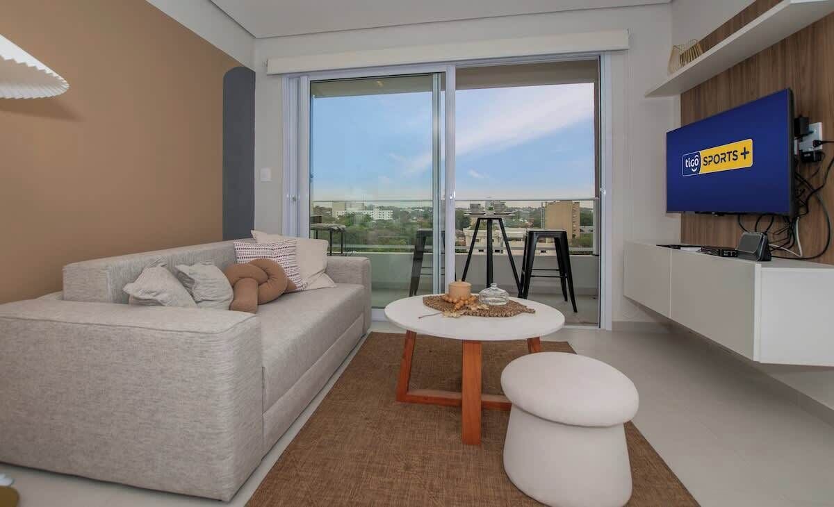 Apartamento, vistas a la ciudad | Zona de estar