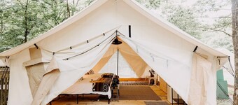Safari Tent with Fire Ring & Outdoor Hammocks in Dawsonville, Georgia
