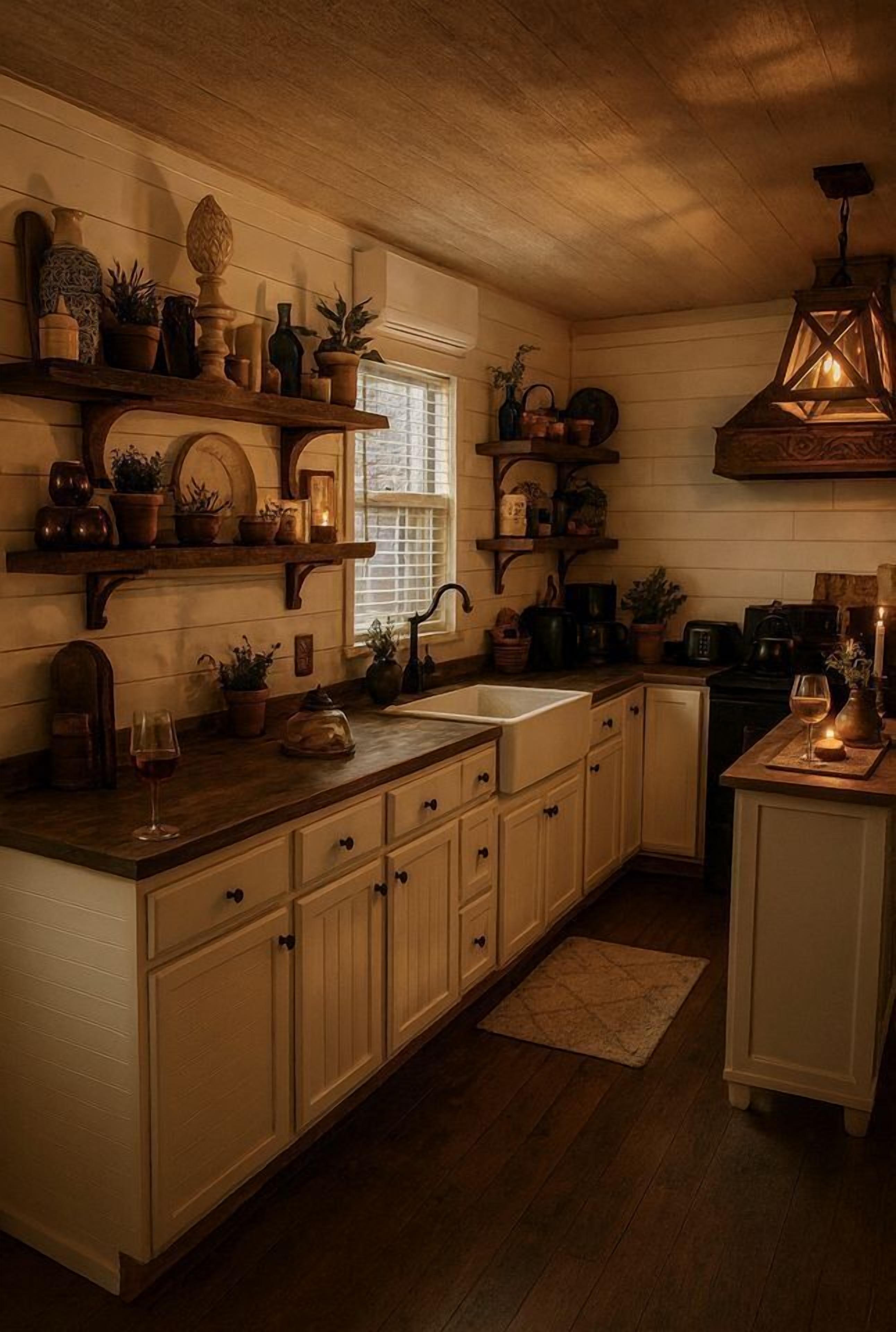 Coffee/tea maker, fridge, oven, stovetop