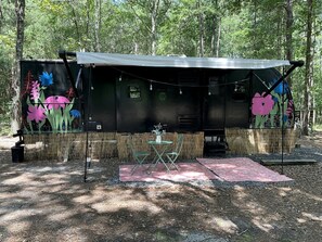 Property grounds - Cozy RV Retreat with Fire Pit and Outdoor Deck in Hopkins, South Carolina (Hopkins)
