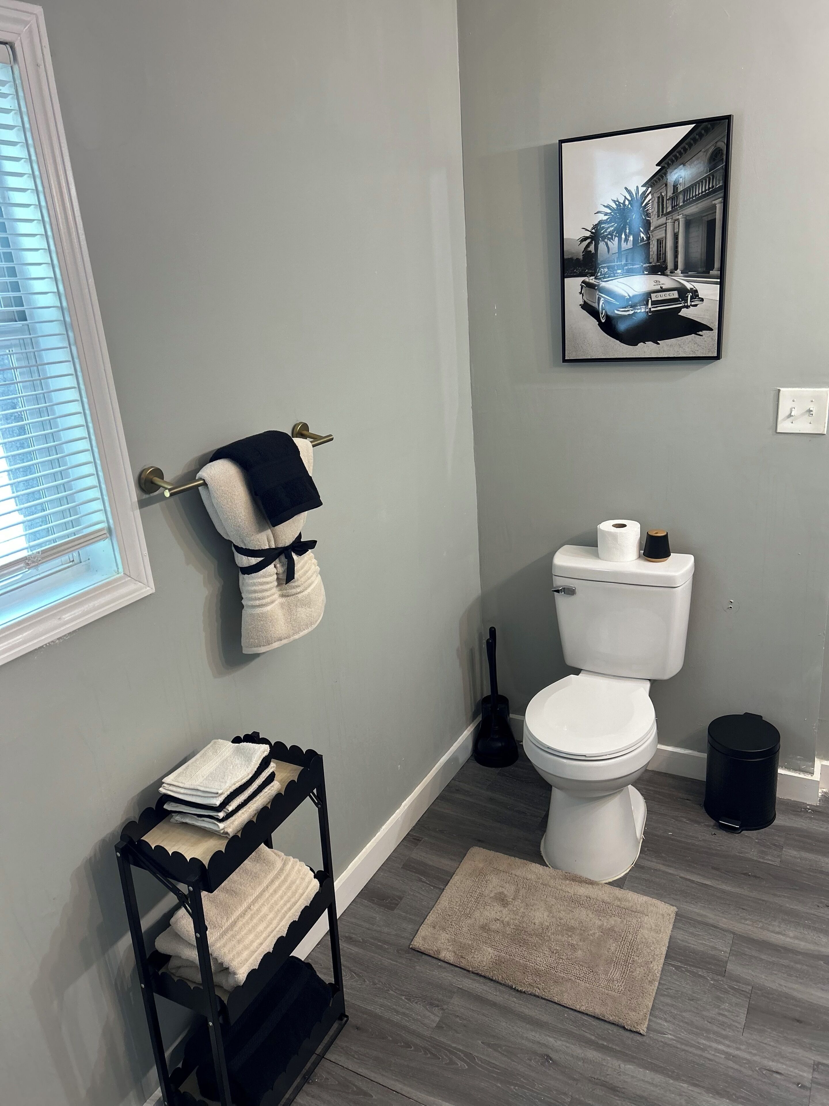 Towels, soap, toilet paper