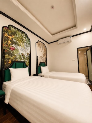 Quarto duplo superior | Wi-Fi de cortesia, roupa de cama