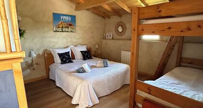 Chambre d'hôtes avec cuisine et terrasse panoramique sur les Pyrénées