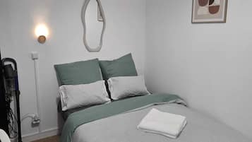 Desk, iron/ironing board, travel crib, WiFi (free)