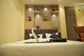 Chambre Familiale Double ou avec lits jumeaux, balcon | Spa