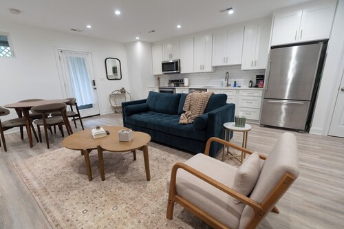 A stylish retreat in Mount Pleasant, one of DC's most walkable neighborhoods. Two bedrooms plus a sofa bed sleep six, with two full baths - plus the city's rarest luxury: your own private off-street parking. Walk to Metro, cafes & Zoo.