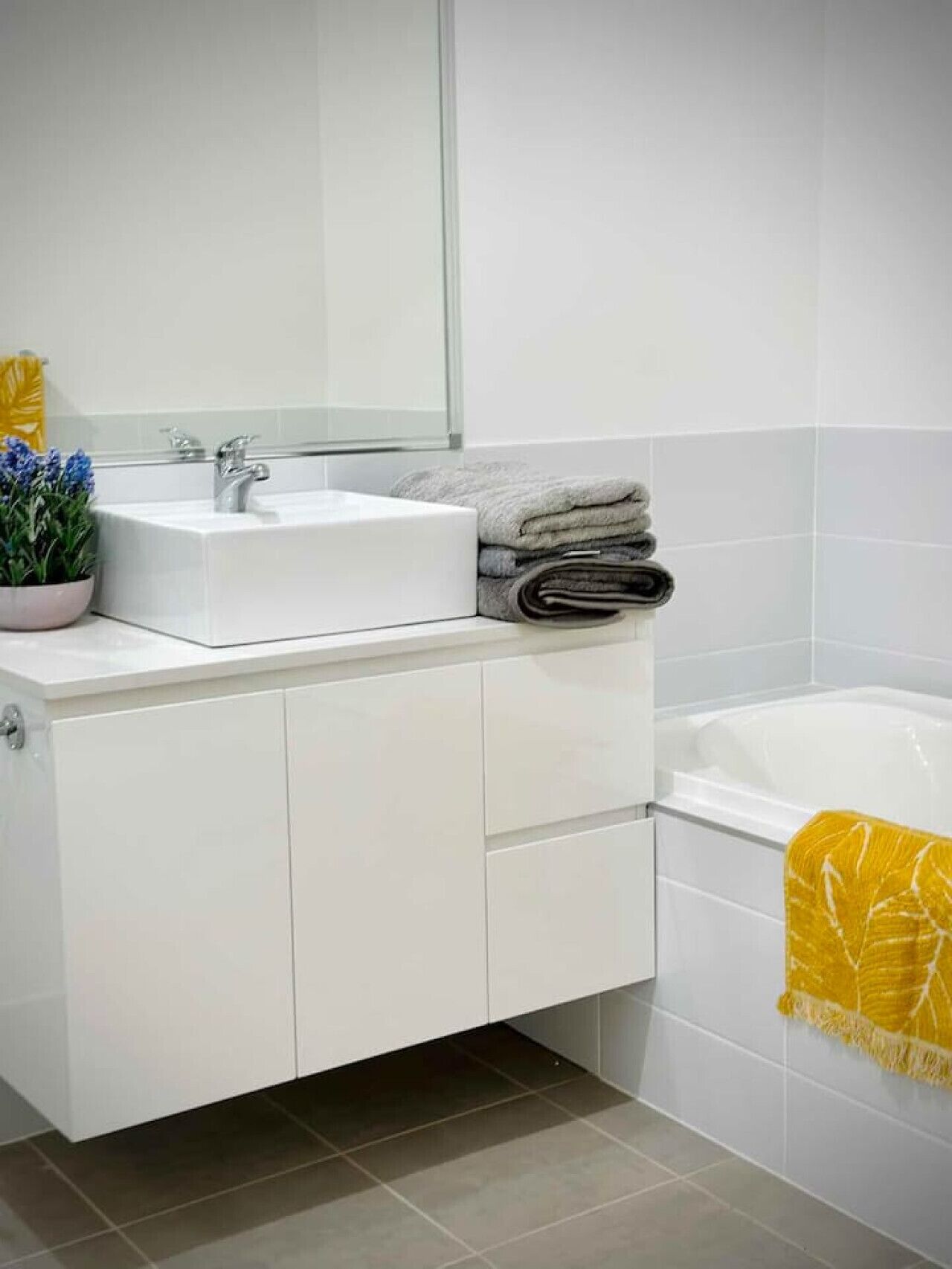Hair dryer, towels