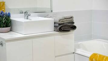 Hair dryer, towels