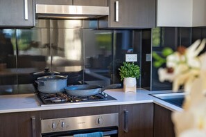 Fridge, microwave, oven, stovetop - Parramatta New 2Bedroom apt close to Train/Shoping (Parramatta)