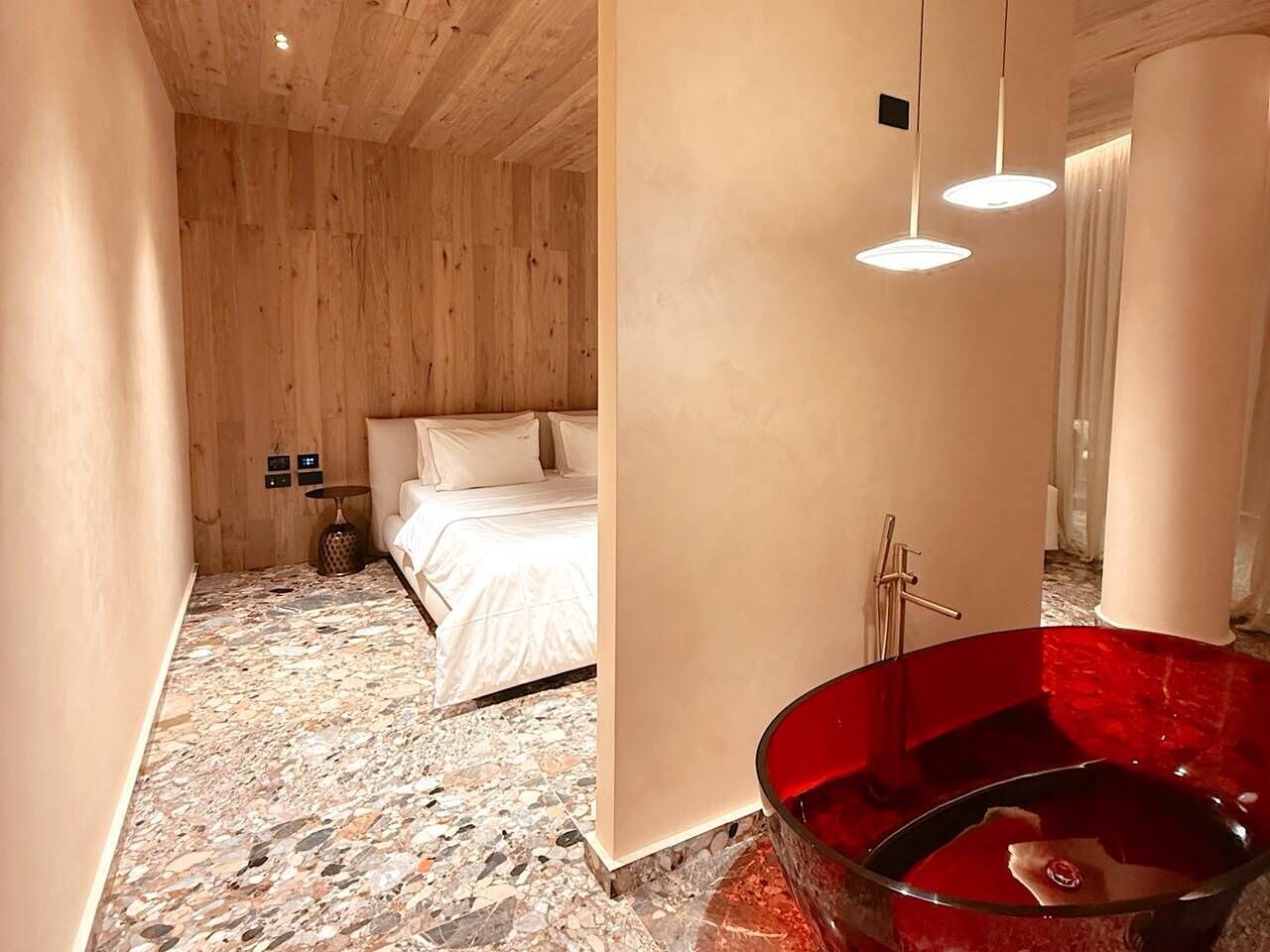 Luxury Suite, Sea View | Cadar Frette Itali, peralatan tempat tidur premium, bar mini 