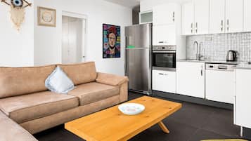 Appartement, uitzicht op tuin | Woonruimte