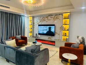 Exclusive Apartment, 2 Bedrooms, Balcony, Ocean View | Living area - Eko Atlantic Apartment (Lagos)