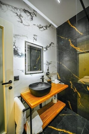 Twin Room, Balcony, Garden View | Bathroom | Slippers - Mon Ami Boutique Hotel  (SHKODËR)