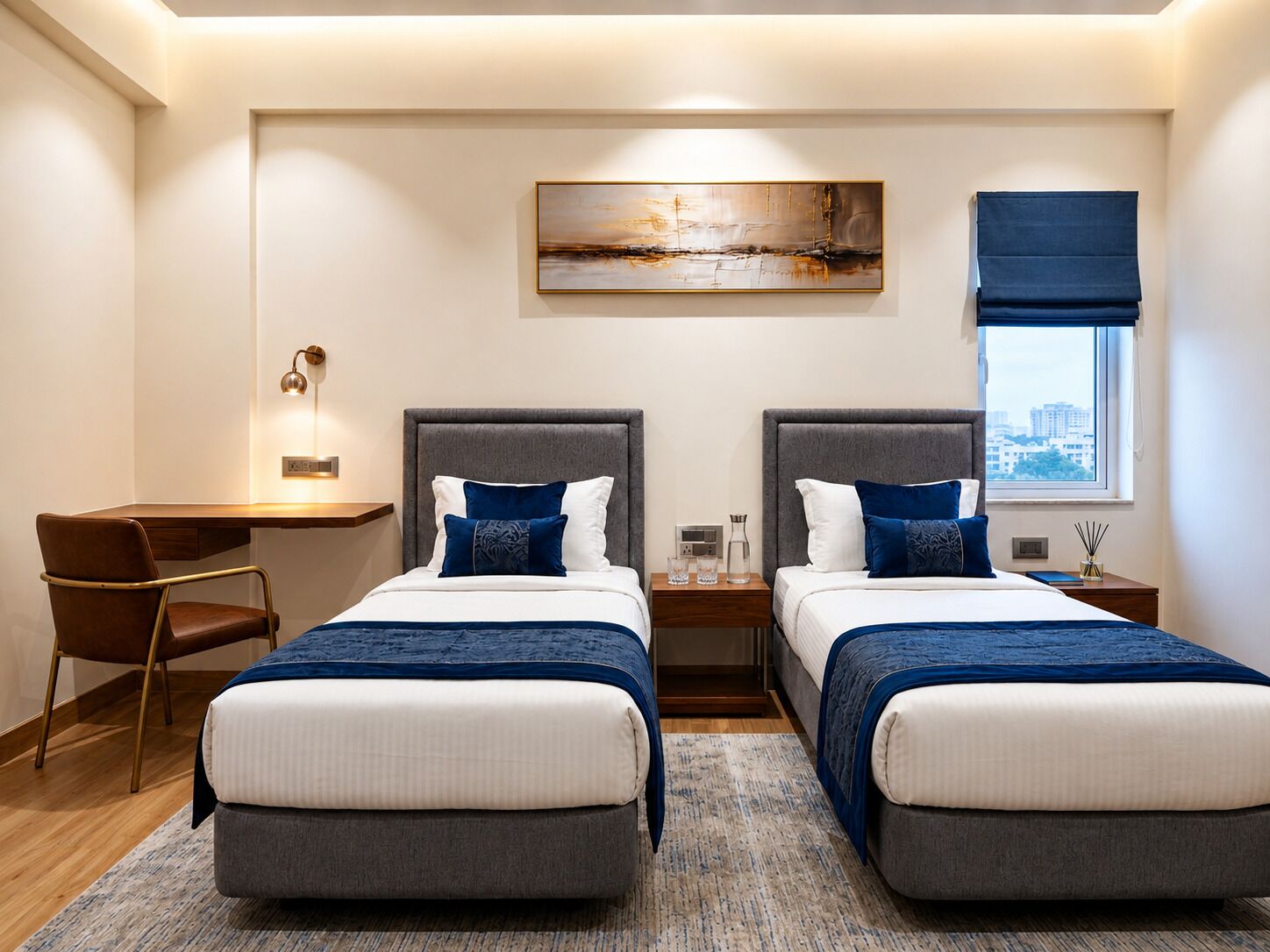 Twin Room, Balcony, City View
