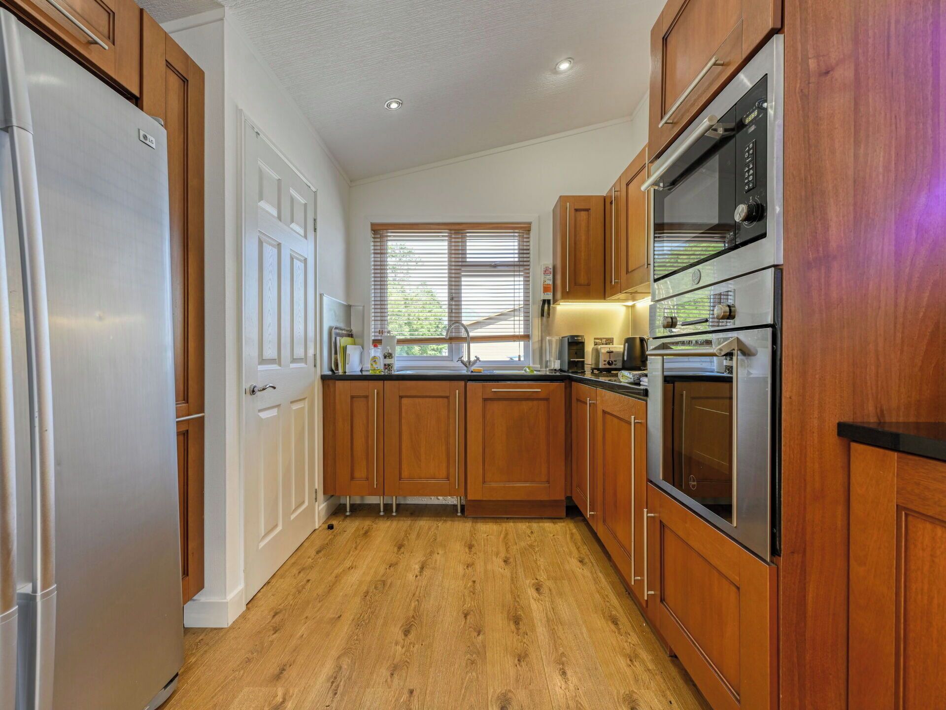 Microwave, oven, dishwasher, high chair
