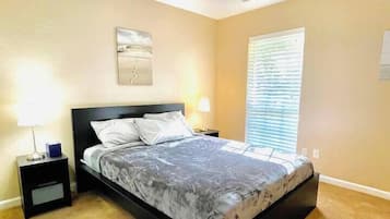 2 bedrooms, desk, iron/ironing board, WiFi (free)