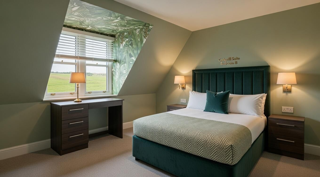 Suite familiar, 2 habitaciones, vista al campo de golf | Tabla de planchar con plancha y wifi gratis 
