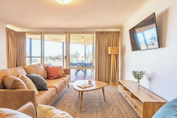 Smart TV, DVD player, books