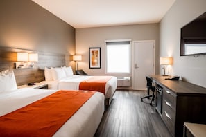Standaard kamer, 2 queensize bedden, niet-roken, op benedenverdieping | Gratis wifi