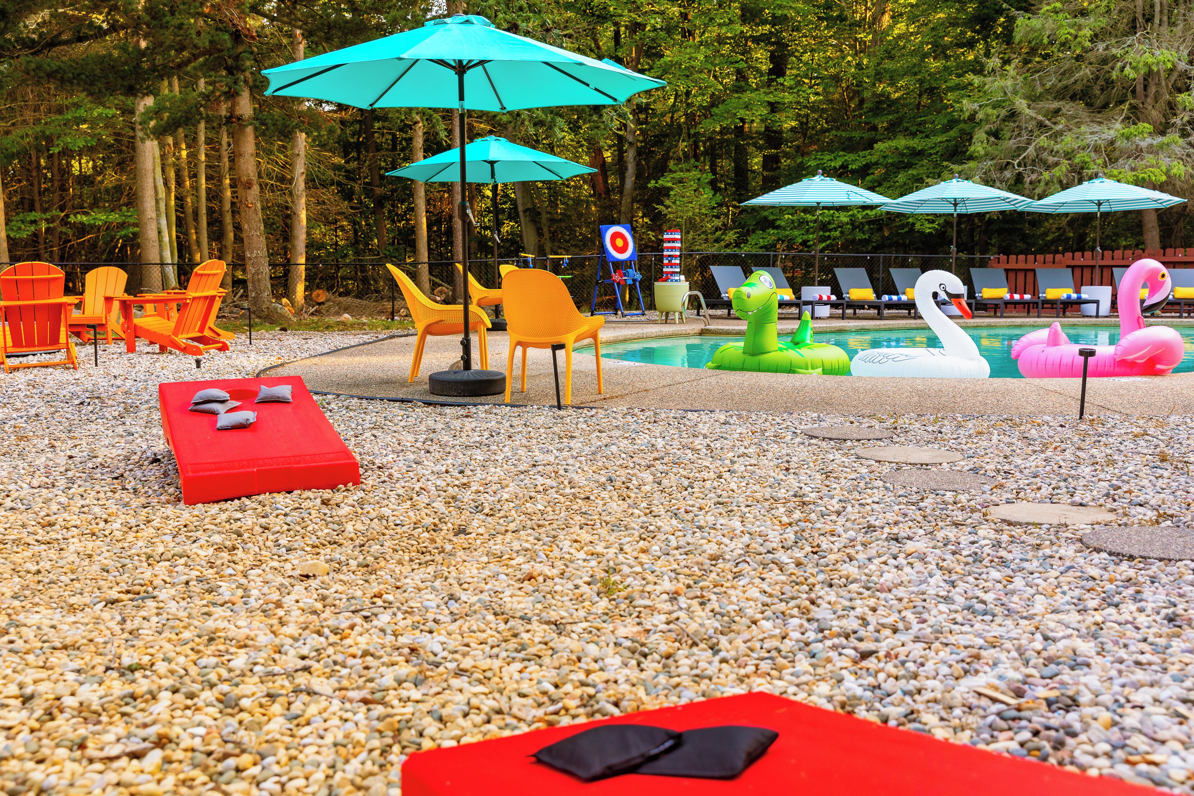Outdoor pool, a heated pool
