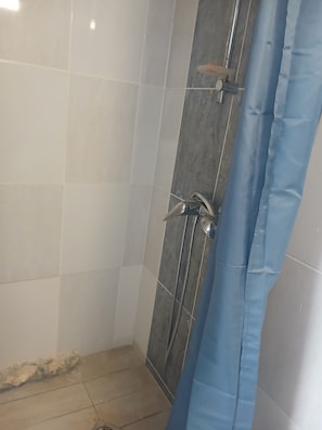 Shower, soap, toilet paper