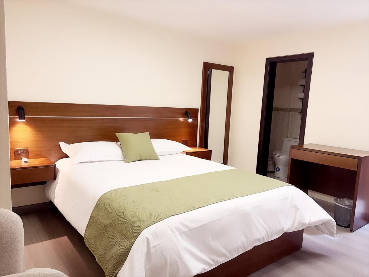 Standard Double Room, Courtyard View | Desk, laptop workspace, free WiFi