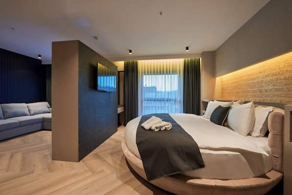 Suite de lujo | Colchones Select Comfort, minibar, caja fuerte
