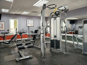 A gym with various exercise equipment, including weight machines and free weights. - 1 Bedroom Villa at Marriott Canyon Resort (Phoenix)