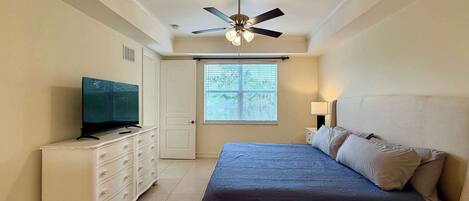 2 bedrooms, travel cot, WiFi, bed sheets