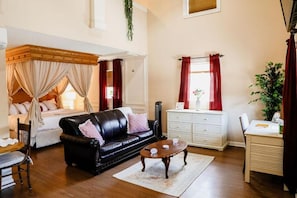 Deluxe Studio Suite, Non Smoking, Balcony | Living area | 39-inch Smart TV with digital channels, Hulu, streaming services