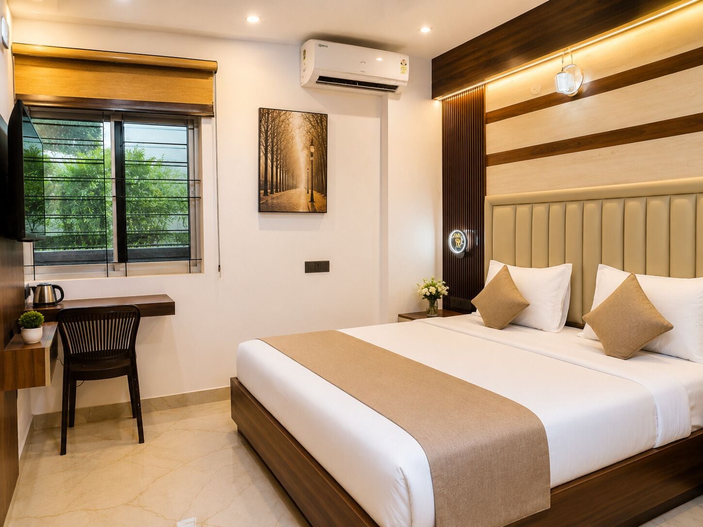 Classic Double or Twin Room, City View | Laptop workspace, free WiFi