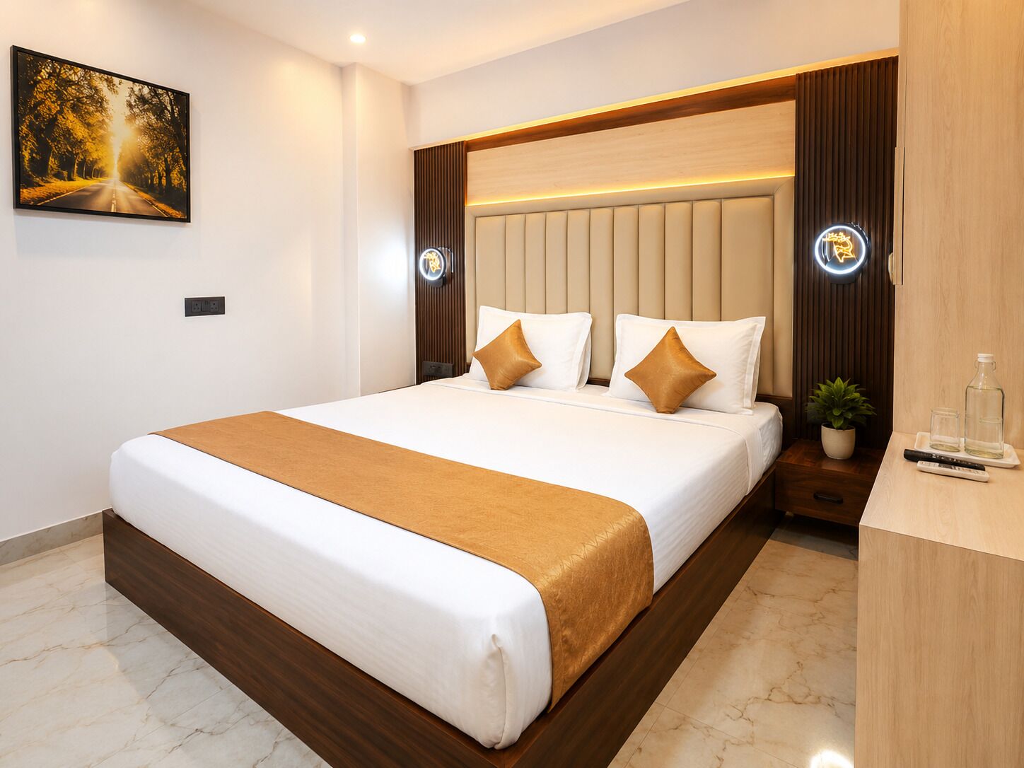 Classic Double or Twin Room, City View | Laptop workspace, free WiFi